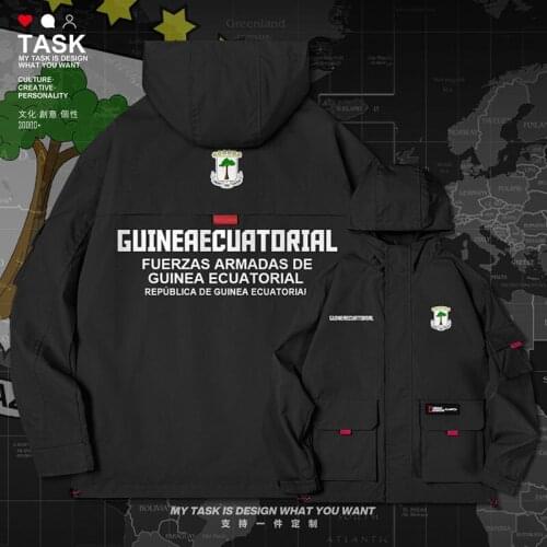 Equatorial Guinea Ecuatorial GQ GNQ Guinean Equatoguinean men jacket hooded Land Force logo army fan nation clothes autumn