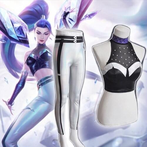 Game LOL Cosplay Costumes KAISA KDA All Out Kaisa Skin Cosplay Costume Uniforms Clothes Suits Wears outfits Full Sets Sexy Hot