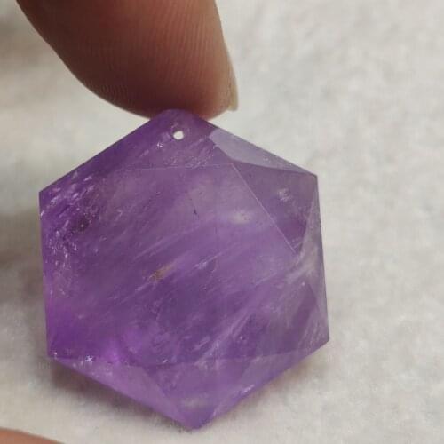 1pcs Amethyst Star of David Metaphysical Healing Tool - Hexagon Design