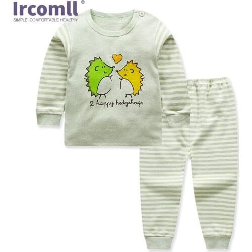 Ircomll Infant Children Pajama Sets Colored Cotton Soft Healthy Newborn Baby Clothing Set for Boys Girls Baby Underwear Sleepwea
