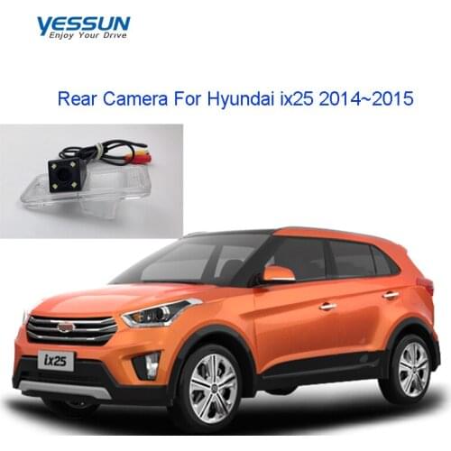 Yessun License Plate Rear View Camera 4 LED Night Vision 170 Degree HD For Hyundai ix25 2014~2017