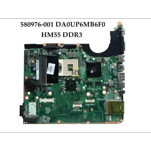 High quality 580976-001 for HP Pavilion DV6-2000 series Laptop Motherboard DA0UP6MB6F0 HM55 PGA989 DDR3 Fully Tested