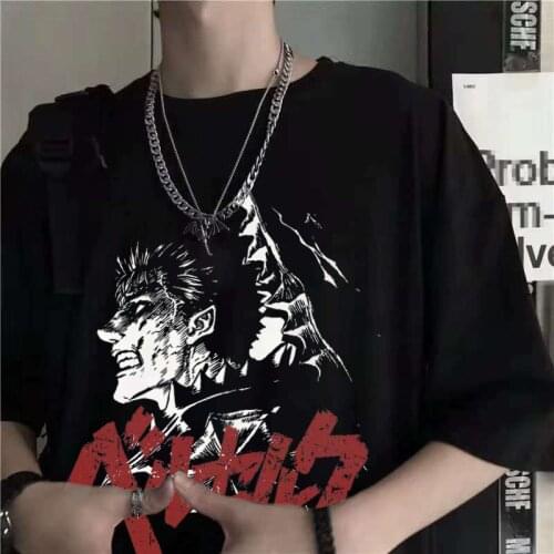 Men Berserk Guts T Shirt Manga Swordsman Gatsu Sacrifice Zodd Anime Cotton Funny Short Sleeve O Neck Tee Shirt Hip hop T-Shirt