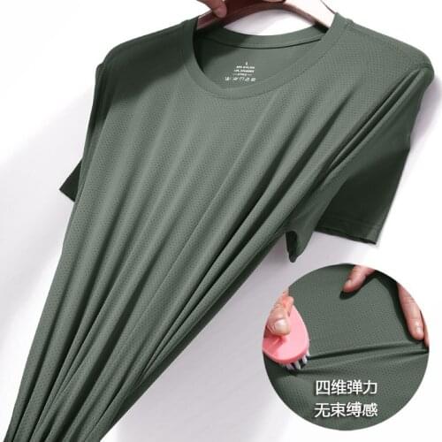 L-8XL Mens T Shirts Fashion Solid Color Streetwear O-neck Short Sleeve Tshirts Sport Casual T Shirt Tees Tops Breathable