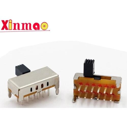 20Pcs Toggle switch SK24D02G4 SK24D02VG4 12Pin 2P4T Slide Switch Handle High 4MM SK-24D02