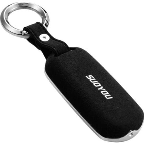 Luxury Car Key Case Cover Genuine Leather Galvanized Alloy Auto For Mazda CX-4 CX-5 Axela Mazda Atenza 3 / 6 Car Styling 3-Color