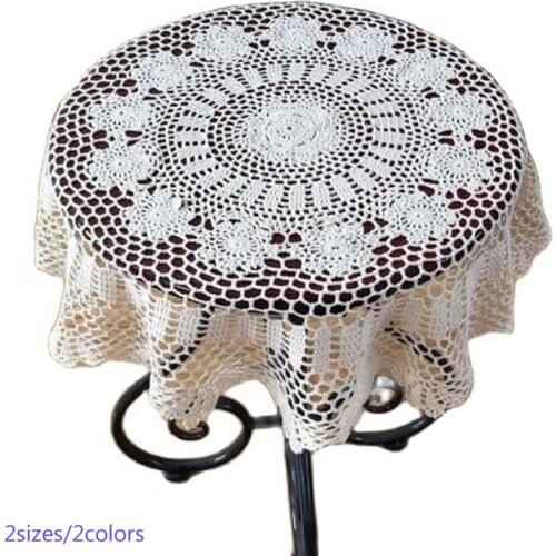 Modern Cotton Crochet tablecloth Table cloth towel round lace doilies Tablecloth Cover Mantel for home Christmas wedding decor