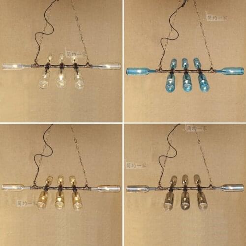 American style retro glass led pendant lights loft industrial coffee shop clothing store lighting 8 water pipes lamps ZA SG44