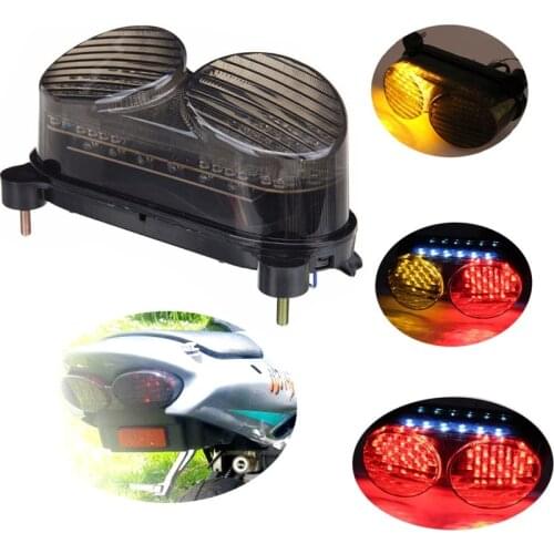 Motorcycle Flasher Lens Stop Light Integrated LED Rear Tail Light Turn Signals Light For Kawasaki ZR7S ZX6R ZX900 ZX9R ZZR600