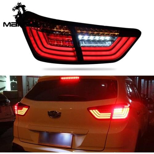 LED Car Taillight Tail Lamp Brake Reversing Reverse Rear lights For Hyundai Creta 2014 -2017 2018 Reflector Turn Signal Fog Lamp