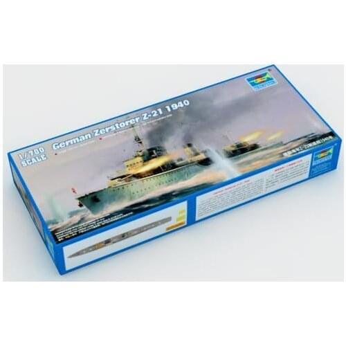 Trumpeter 05792 1/700 Destroyer German Zerstorer Z-21 1940 Battleship Model TH06861-SMT6