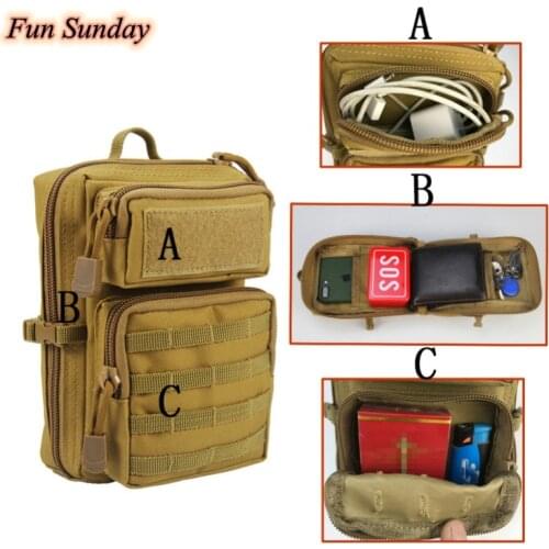 Outdoor Sports EDC Bag Phone Holder Pouch Camping Hiking MOLLE System Backpack Utility Waist Bag