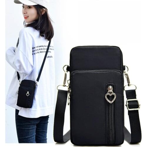 Woman Wallet Pouch Mini Shoulder Zipper Bag Girls Coin Purse Wallets Pocket Women Messenger Money Bags Cards Holder Lady Purses