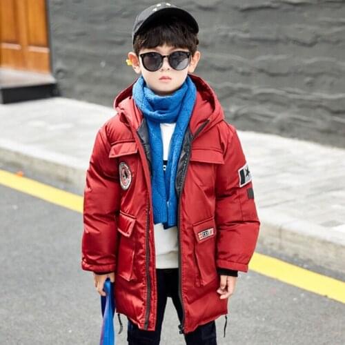 Siddons kids winter coat thick and long Korean design boy snowsuits superior quality from factory outlets pockets decoration