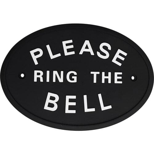 1 Piece Silver Please Ring The Bell House Plaque Sign Garden 12.2 x 9 x 0.4cm