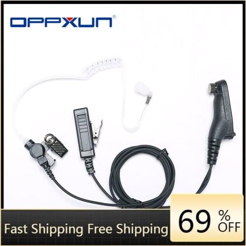 2021 Police Air Tube Earpiece Microphone PTT Headset For Motorola Two Way Radio Walkie Talkie DP4400 DP4401 DP4600 DP4800 DP4801