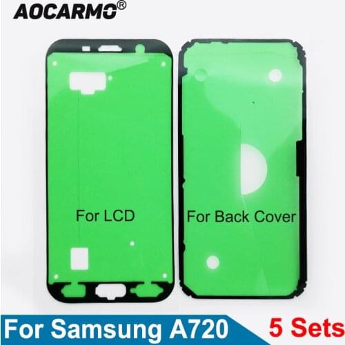5Sets/Lot For Samsung Galaxy A720 A720F A7 (2017) Front LCD Display Screen Adhesive Back Door Battery Cover Sticker Glue Tape