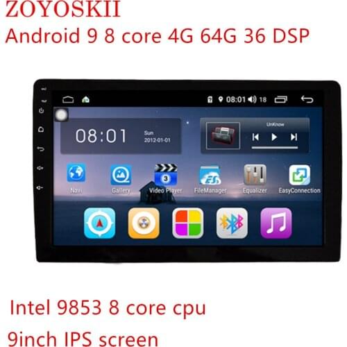 Android 9.0 os 9 inch screen main unit CAR Radio GPS bluetooth navigation no frame no cables