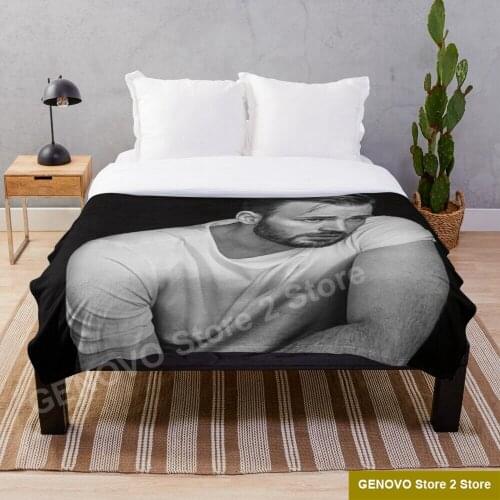 Chris evans Throw Blanket Throws for Girls Boys Childrens Kids Adult Gift Home Bedroom Decoration Flannel