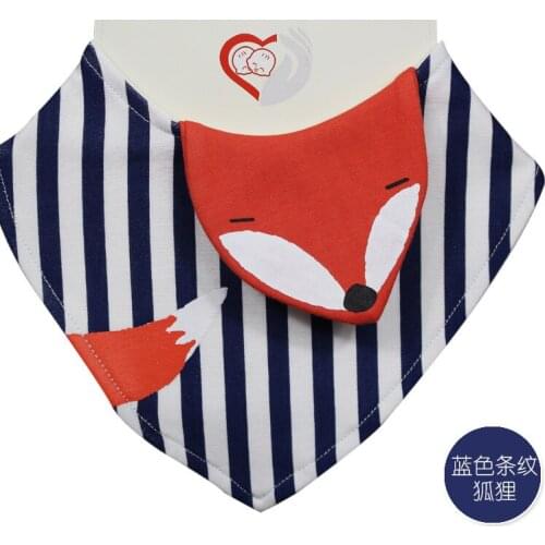 Baby Bibs High Quality Cartoon Character Animal Print Baby Bandana Bibs Double Layers Cotton Towel Infant Scarf