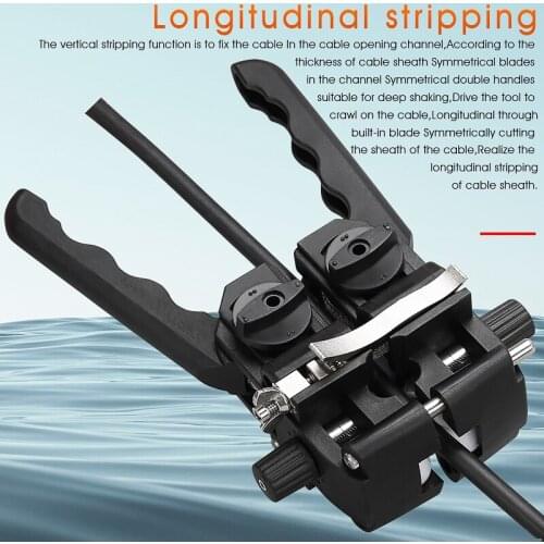 AUA-F9 Fiber Optic Stripper 8-30MM Longitudinal Cable Jacket Slitter Cable Sheath Opening Cutter