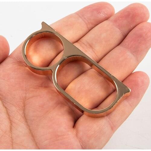 Personality Hyperbole Ring For Men Double Knuckle Blogger Two Finger Punk Style Ring