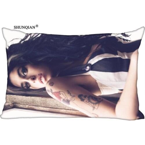 Top Sale Amy winehouse Pillowcase Custom Zippered Rectangle Pillow Cover Cases Size 50x75cm (Two sides) 1pcs custom