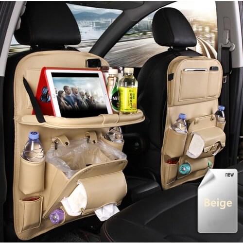 2020 New Car Seat Back Bag Organizer Storage Pu Leather Travel Multifunction Pocket Stowing Tidying Auto Accessories