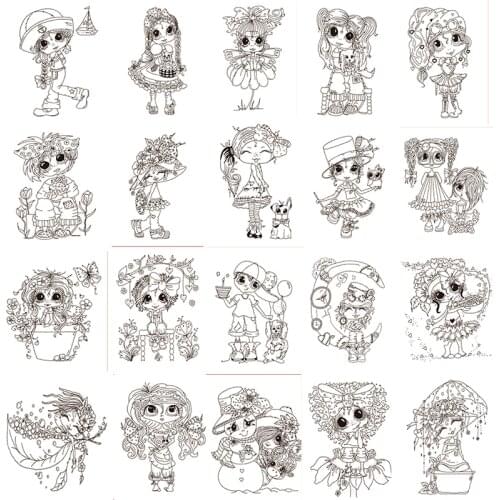 Cartoon girl Transparent Silikon Stempel Und metall sterben/Dichtung für DIY scrapbooking/foto album Dekorative klare stempel