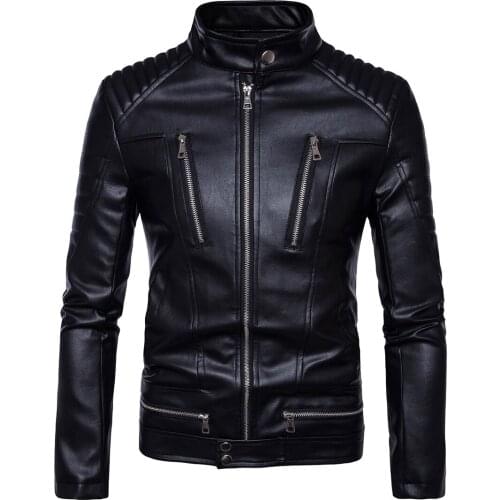 2020 New Fashion Leather Jackets Men Bomber Winter Motorcycle Jacket Steampunk Man Leather Windbreaker Moto Biker Coat Hombre