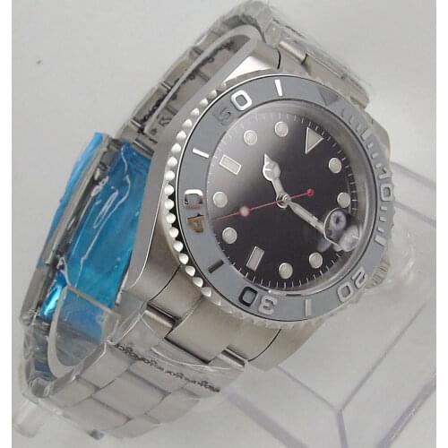 40mm Black Dial Sapphire Glass Ceramic Bezel Date NH35A MIYOTA 8215 Automatic Movement Mens Watch
