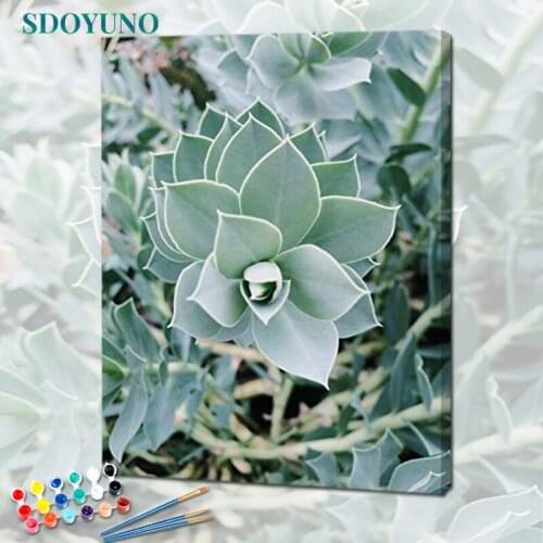 SDOYUNO Paint By Numbers Kits On Canvas City Still Life DIY Frame 60x75cm Oil Painting By Numbers Scenery Home Decor Wall Art