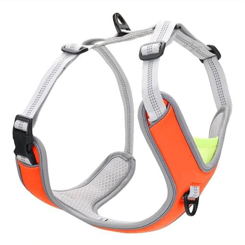 New Reflective Nylon Pet Dog Harness All Weather Service Dog Ves Padded Adjustable Safety Vehicular Lead For Large Medium Dogs