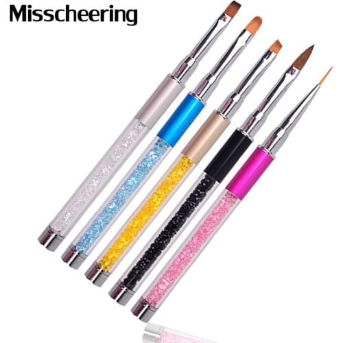 New 1pcs Professional Nail Art Design Brush Pen Drawing Lines Painting Carving Gradient UV Gel Salon Beauty Nail Tools