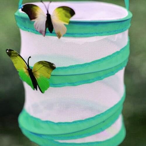 Portable Folded Insect Cage Collapsible Plant Greenhouse Light Transmitting Observation Network Kids Biology Class Accessories