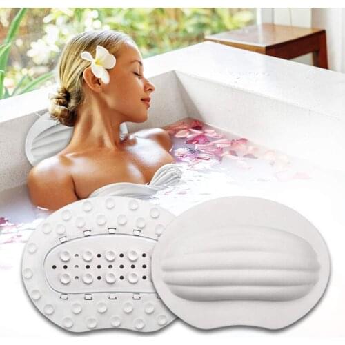 Bathroom Supplies Bathtub Pillow Bath Bathtub Headrest Suction Cup Waterproof Spa Bath Pillows Bathroom Products Home Bathtub