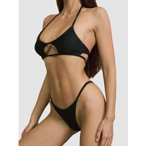 See Through Micro Bikini 2Piece Womens Swimsuit Sexy Beach Clothing Girls Swimwear 2021 High Waist Thongs Designer Bathing Suit