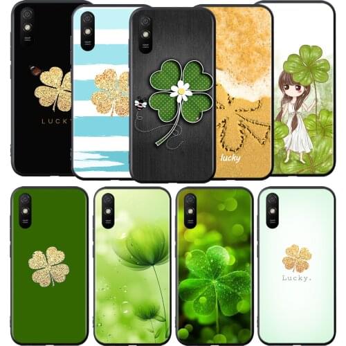 Four Leaf Clover Silicone Cover For Xiaomi Redmi 9 9T 9C 8 7 6 Pro 9AT 9A 8A 7A 6A S2 5 5A 4X Plus Phone Case