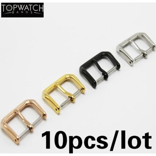 10PCS/Set Watch Pin Buckle Watchbands Replacement Silver Black Rose Gold 8mm 10mm 12mm 14mm 16mm 18mm 20mm 22mm Strap