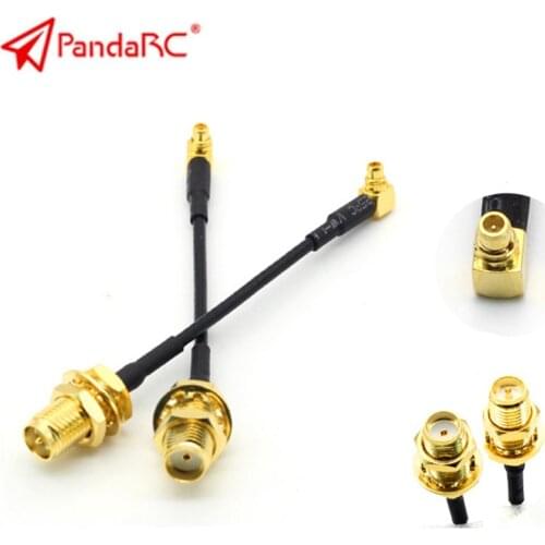 2PCS PandaRC VT5804 MMCX to SMA / RP-SMA Female Adapter Connector Plug Cable 70mm for RC Models Spare Parts Accessories DIY
