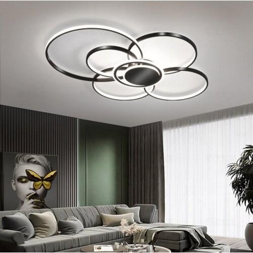 Black/Gold Finished Modern LED Ceiling Lights for Bedroom living Room dining room home With remote control Ceiling lamp fixtures