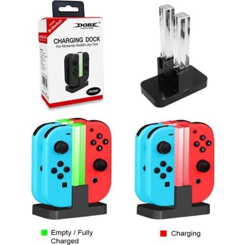 4 In 1 LED Charger Stand Dock Station Indicater For Nintendo Switch NS For Joy-Con Controller Stand Holder Charging Dock Station