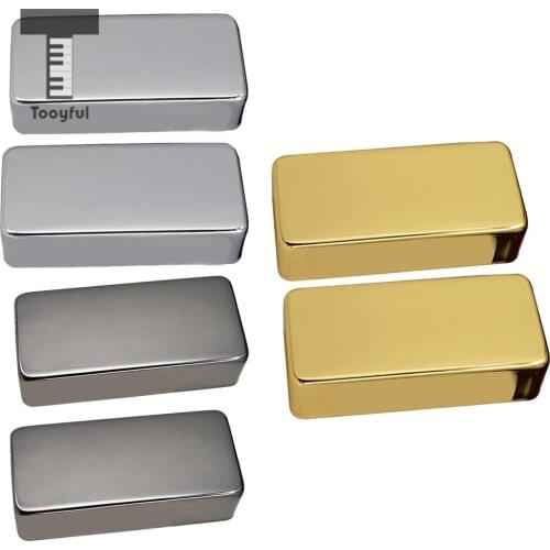 Tooyful 2 Pieces Sealed No Holes Humbucker Pickup Covers Shell for Electric Guitar Replacement Parts Black
