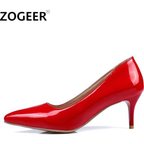 Fashion High Heels Women Pumps Shoes Dress Pumps Classic white red nude pink Heels Ladies Wedding office shoes Big Size