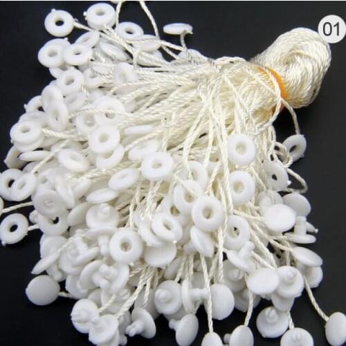 1000pcs Circular Universal Hang Tag Rope Seal Strings Fasteners Loop Lock Nylon Cord Round Buckle Lable Rope