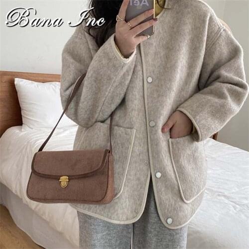 Vintage Shoulder Bags For Women Canvas Hobos Bag Soft Nylon Handbag Women Small Shoulder Purse Trendy Ladys Retro Hand Bag