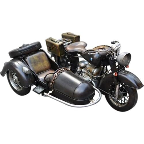 Vintage BMW three wheeled motorcycle model hand made home luxury furnishing decoration metal craft Creative home soft decoration