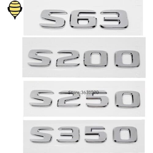 Exterior Accessories Car Rear Sticker Decal Emblem Badge For Mercedes Benz For S Class S63 S200 S250 S350 W220 W221 SLK SLS 320L