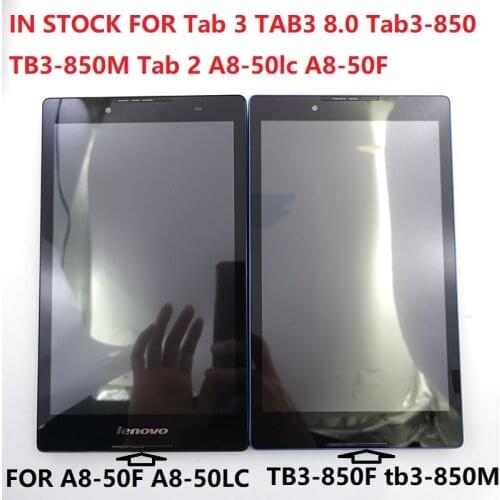 8" LCD For Lenovo Tab 2 A8-50LC A8-50 A8-50F TB3-850F tb3-850 tb3-850M LCD Display Touch Screen Digitizer Sensors Glass Assembly