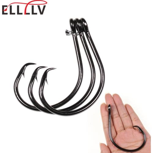 20/50PCS Thick Wire Saltwater Fishing Circle Hook High Carbon Steel Strong Trolling Tuna Shark Boat Fishing Hook 8/0 - 14/0